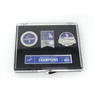 LA Dodgers 2024 World Series Champions Three-Piece Collector Pin Set